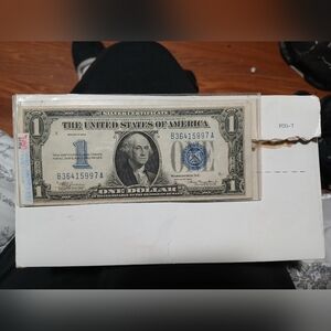 Rare Funny Back $1 Bill Protective Sleeve Uncirculated 1934 Silver Cert.